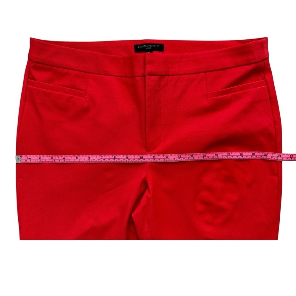 Banana Republic Sloan-Fit Slim Ankle Pants Coral Red Size 14 NWOT - Picture 9 of 12